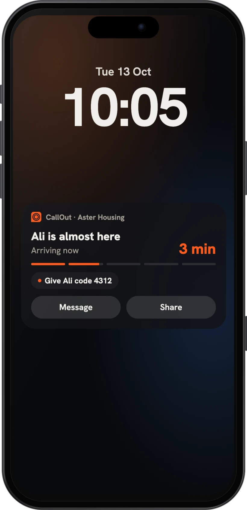 Their door code, on the lock screen