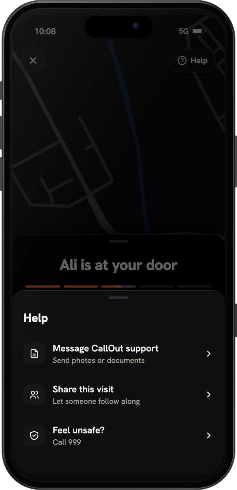 Help, on every screen of a job