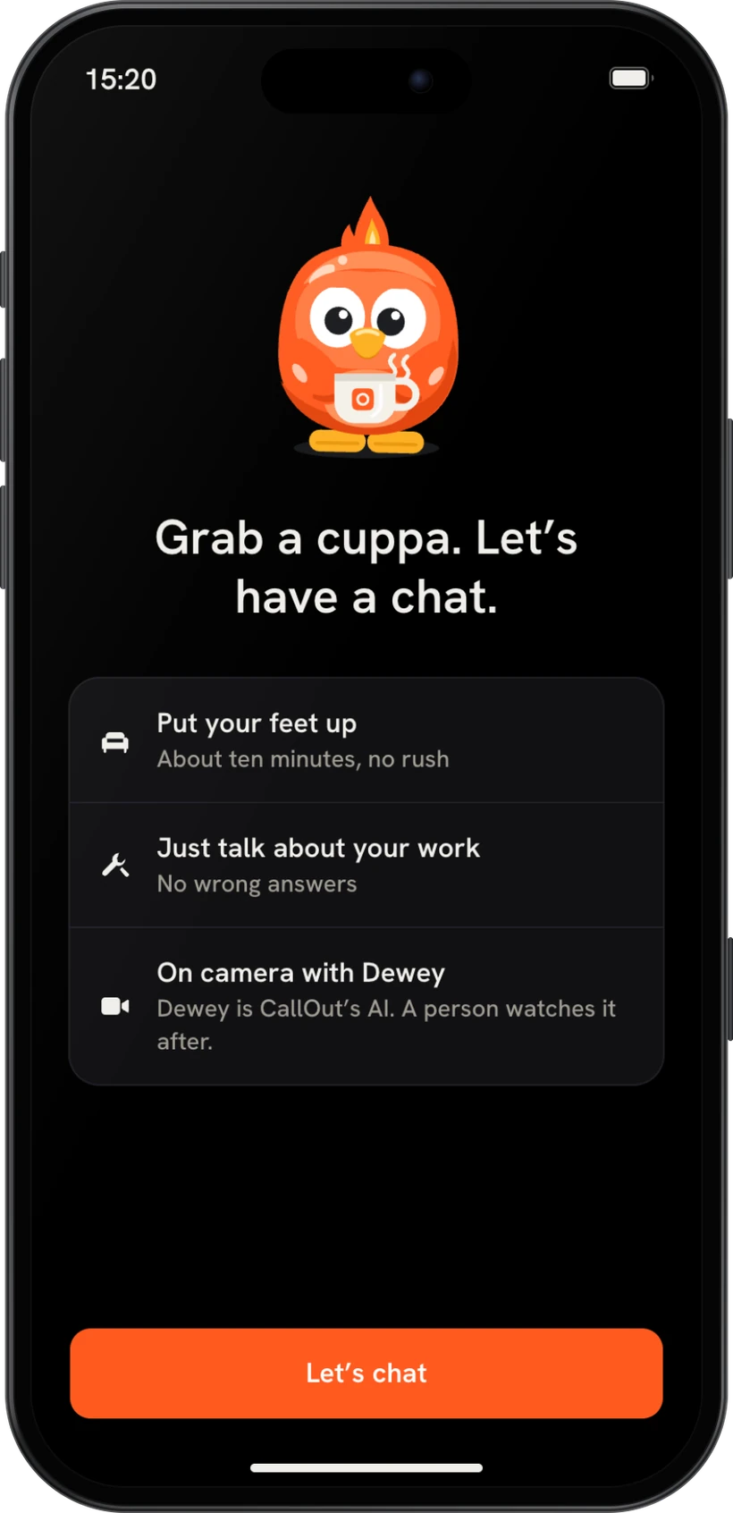 Grab a cuppa, have a chat