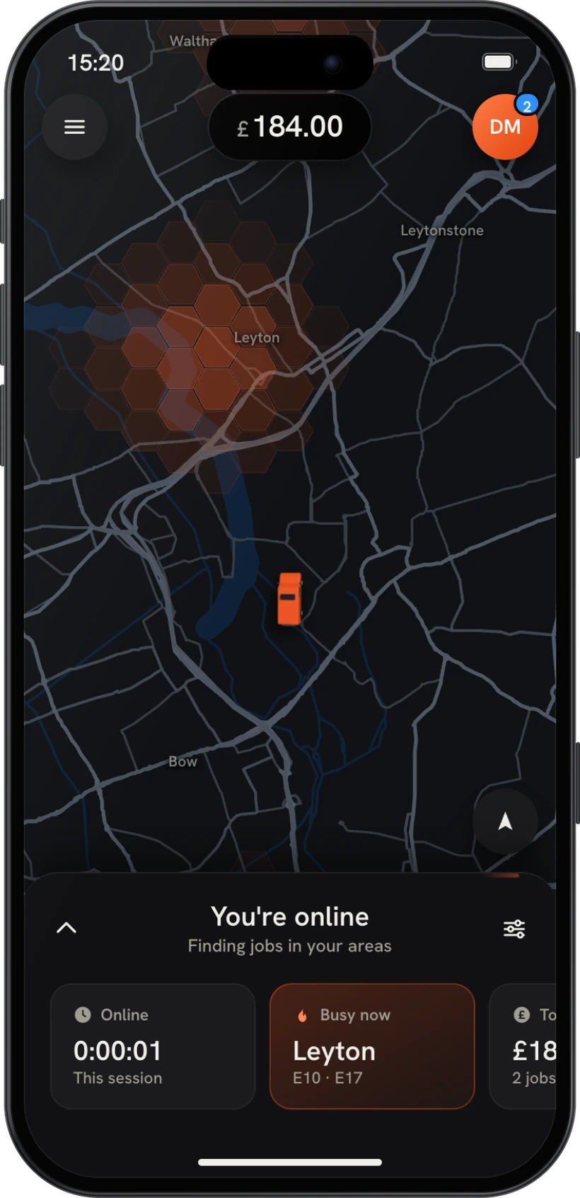 Online, with jobs nearby