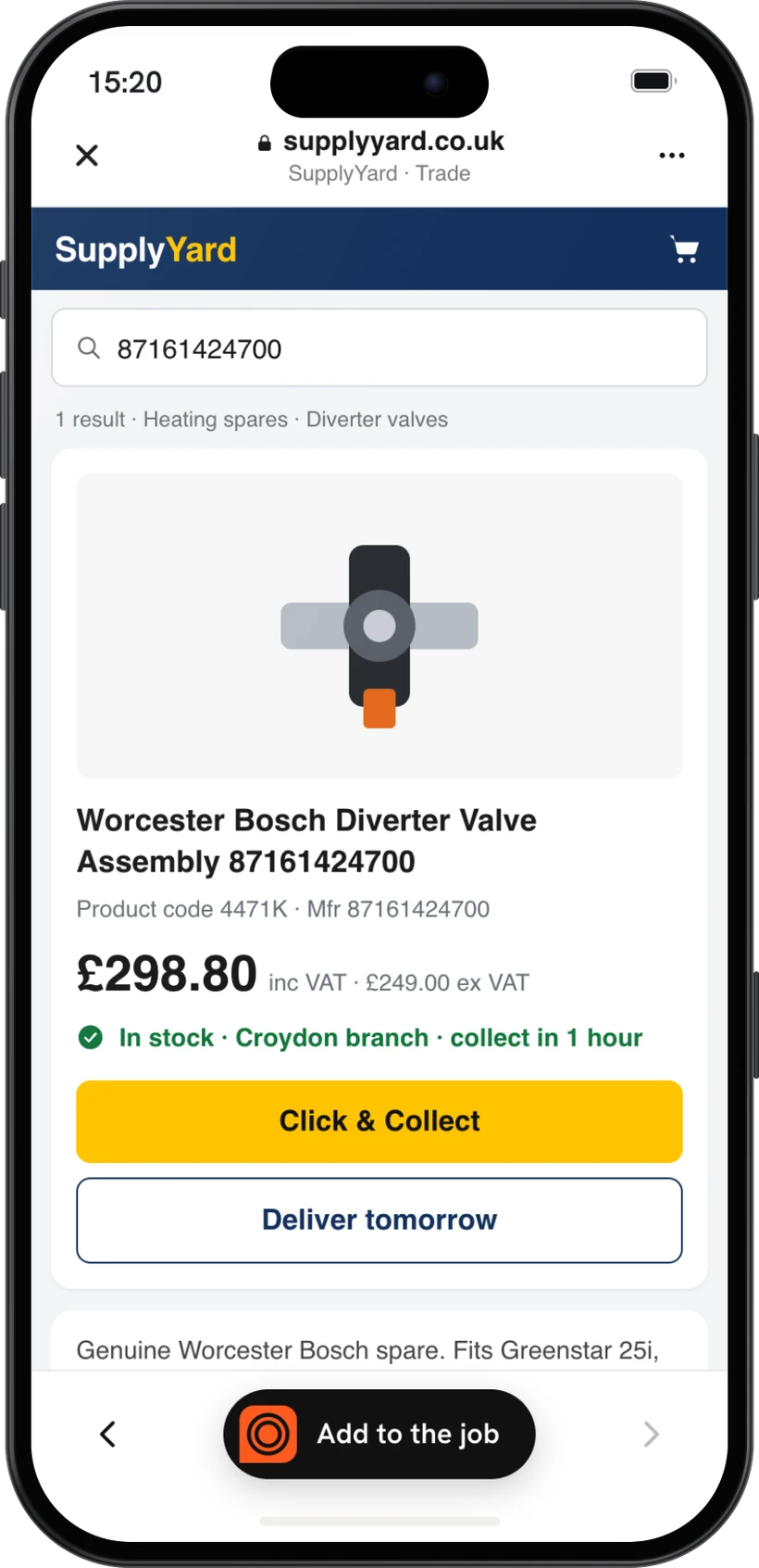 In stock nearby, at trade price