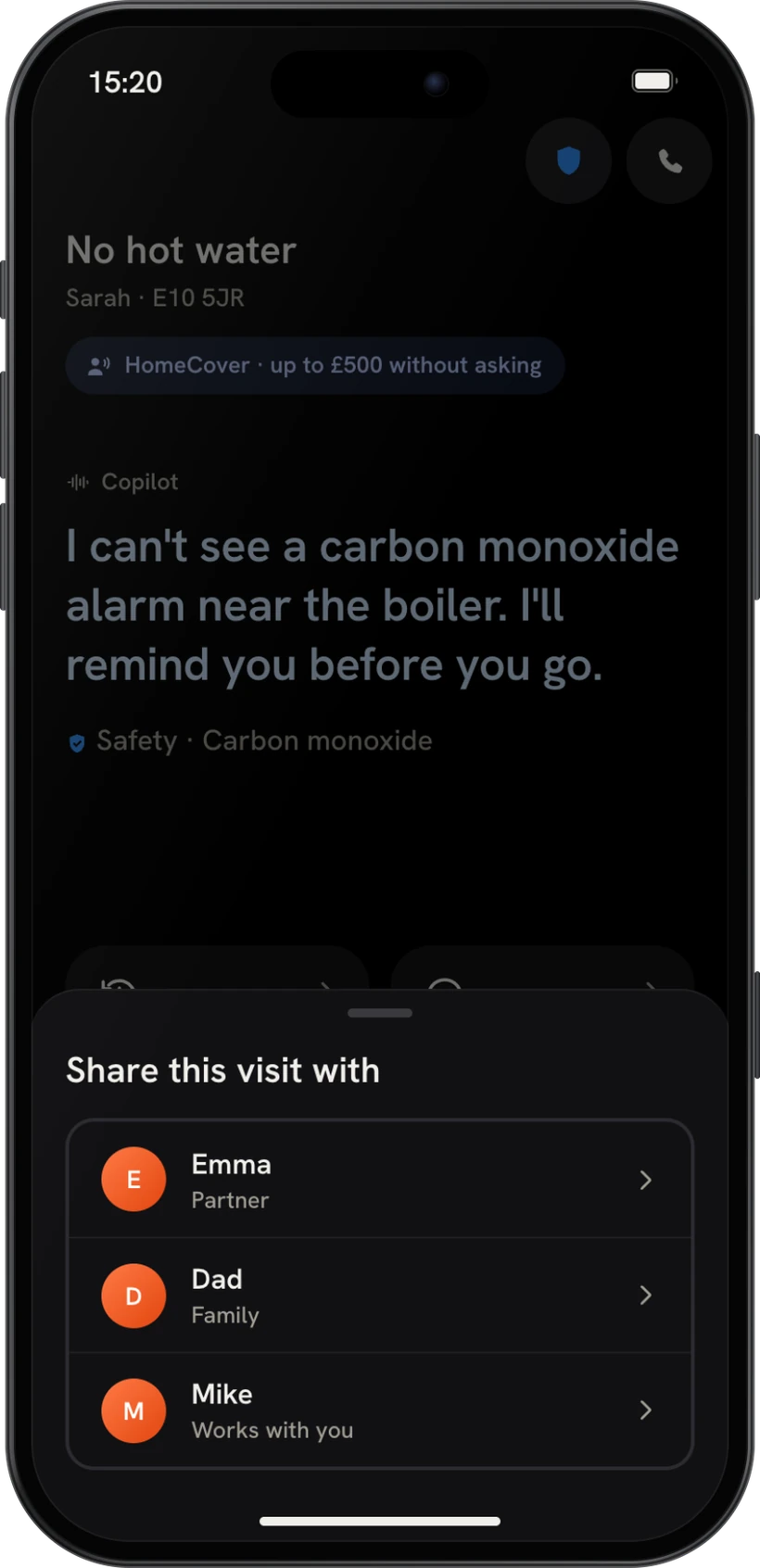 Share the visit with someone you trust